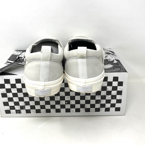 VANS Skate Slip On Public Grey White Low Top Suede Women’s Sneakers VN0A5FCA9CZ - Picture 7 of 11